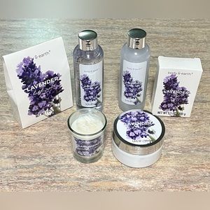 New Body and Earth 6-piece lavender bath & body bundle